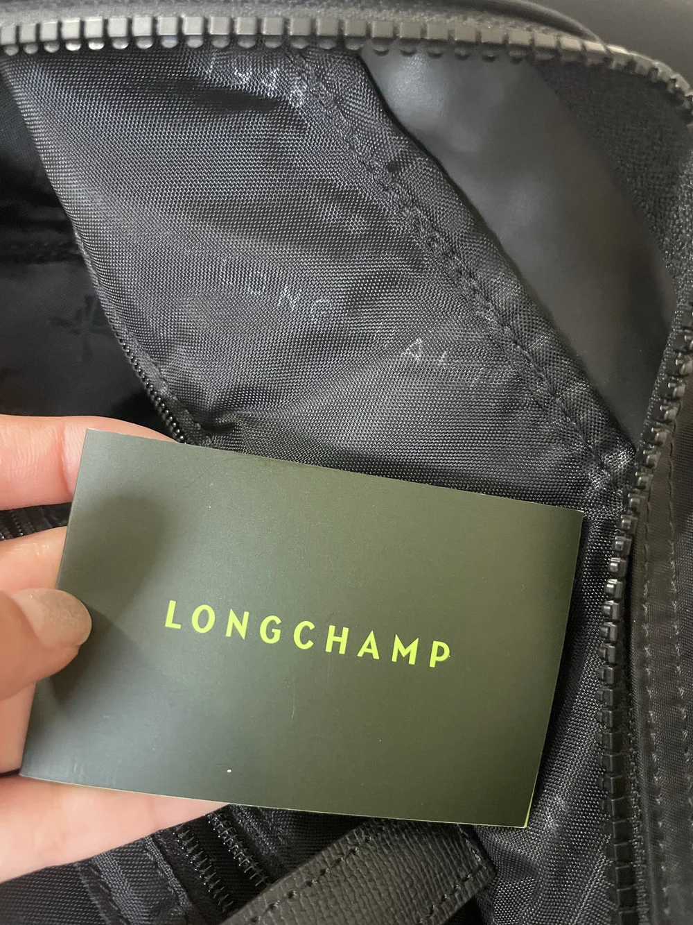 Longchamp Black Cowhide Leather Trim Briefcase with Shoulder Strap